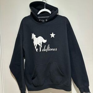 Black Deftones Hoodie WHITE PONY